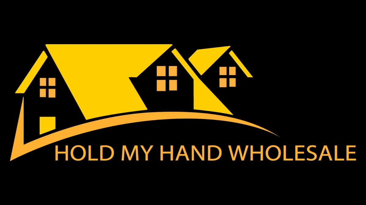 Hold My Hand Wholesale banner — real-estate wholesaling community on Whop